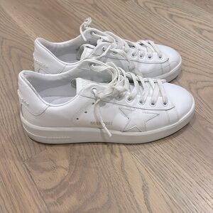 Golden goose pure star all white sneakers